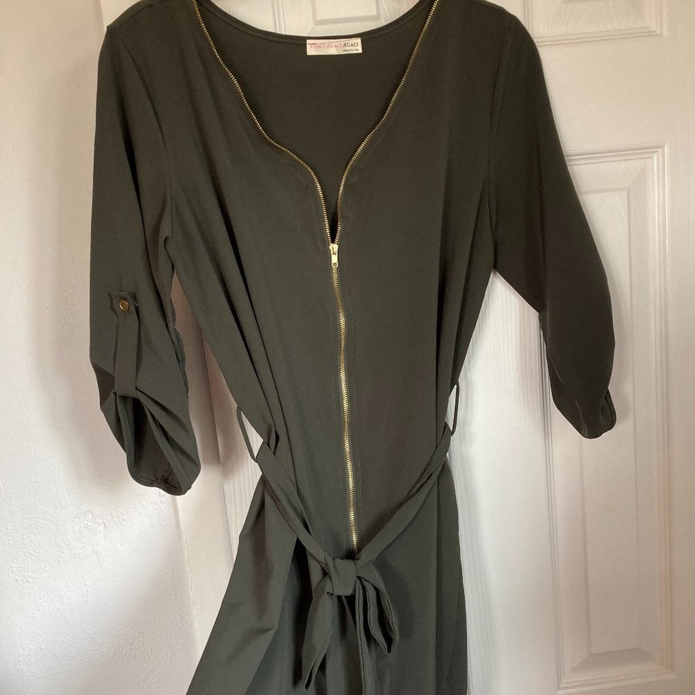 Olive green 3/4 sleeve dress